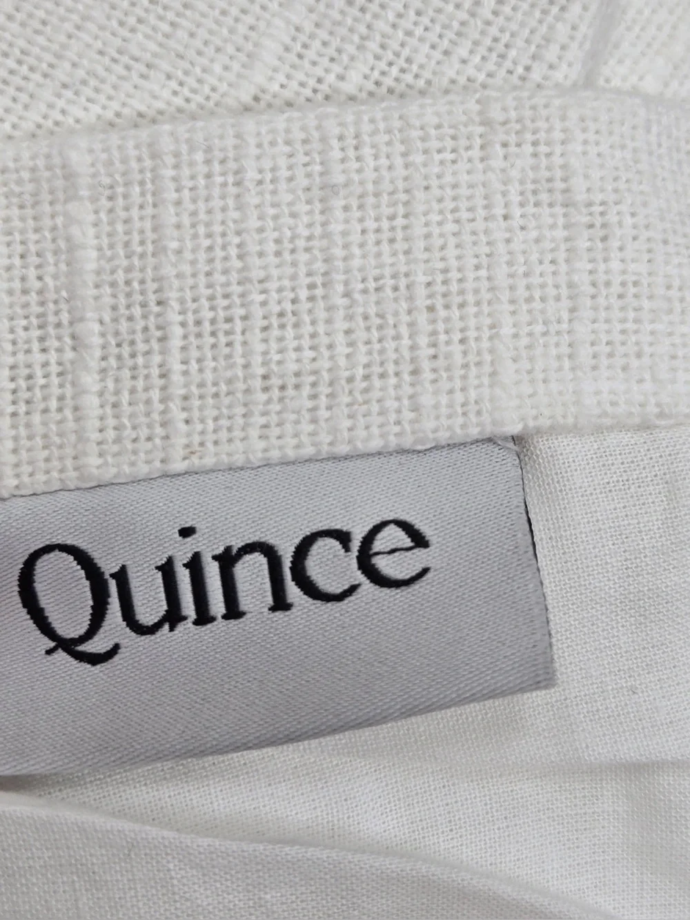 NWT QUINCE Set Of 2 48x108 Cotton Slub Curtains White 0898